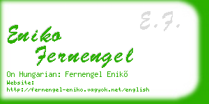 eniko fernengel business card